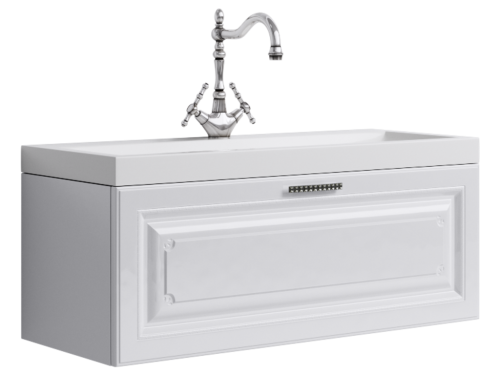 Тумба с умывальником AQWELLA Empire 100 Белый Emp.01.10/W